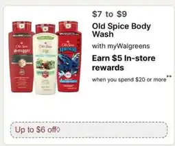 Walgreens Old Spice Body Wash offer