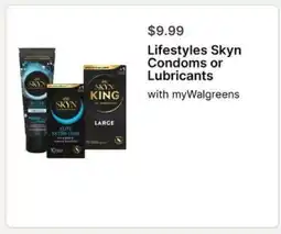 Walgreens Lifestyles Skyn Condoms or Lubricants offer