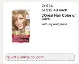 Walgreens L'Oréal Hair Color or Care offer