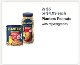 Walgreens Planters Peanuts offer