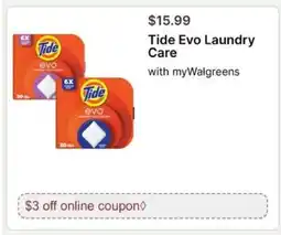 Walgreens Tide Evo Laundry Care offer