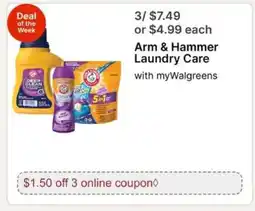 Walgreens Arm & Hammer Laundry Care offer