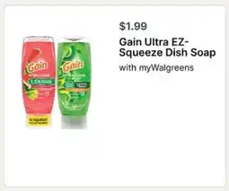 Walgreens Gain Ultra EZ-Squeeze Dish Soap offer