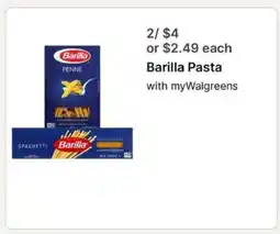 Walgreens Barilla Pasta offer