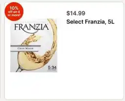 Walgreens Select Franzia, 5L offer