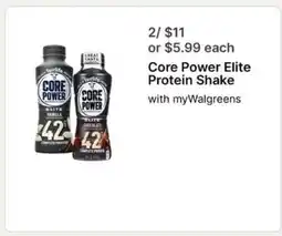 Walgreens Core Power Elite Protein Shake offer