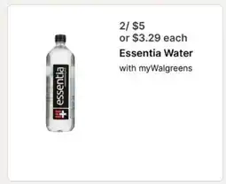 Walgreens essentia Water offer