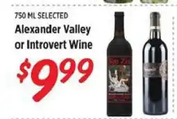 Rouses Alexander Valley or Introvert Wine offer