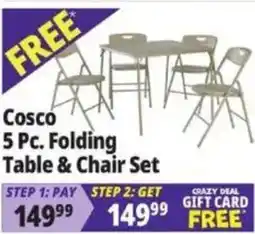 Ocean State Job Lot Cosco 5 Pc. Folding Table & Chair Set offer