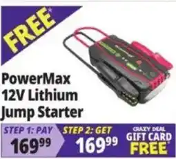 Ocean State Job Lot PowerMax 12V Lithium Jump Starter offer