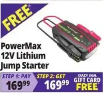 PowerMax 12V Lithium Jump Starter