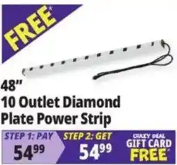 Ocean State Job Lot 10 outlet diamond plate power strip offer