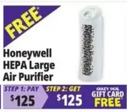 Ocean State Job Lot Honeywell hepa large air purifier offer