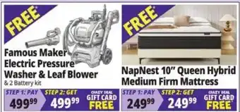 Ocean State Job Lot Famous Maker Electric Pressure Washer & Leaf Blower offer