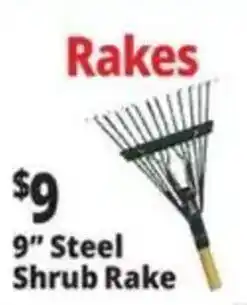 Ocean State Job Lot 9" Steel Shrub Rake offer