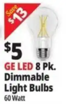 Ocean State Job Lot Ge Led Dimmable Light Bulbs offer
