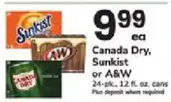 ACME Canada Dry, Sunkist or A&W offer