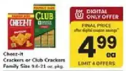 Cheez-it Crackers or Club Crackers