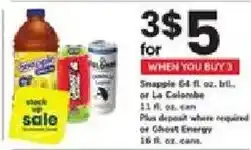 ACME Snapple or La Colombe Ghost Energy offer