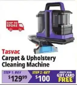 Ocean State Job Lot Tasvac Carpet & Upholstery Cleaning Machine offer