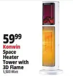 Ocean State Job Lot Konwin space heater tower with 3d flame offer