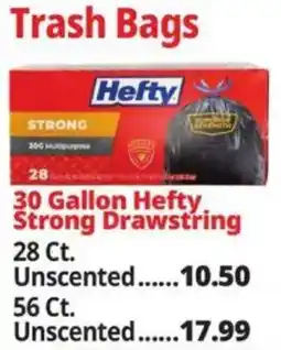 Ocean State Job Lot Hefty 30 Gallon Strong Drawstring offer