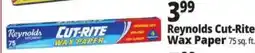 Ocean State Job Lot Reynolds cut-rite wax paper offer