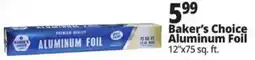 Ocean State Job Lot Baker's Choice aluminum foil offer