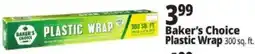 Ocean State Job Lot Baker's Choice Plastic Wrap offer