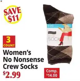 Ocean State Job Lot Women's No Nonsense Crew Socks offer
