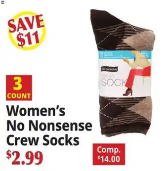 Women's No Nonsense Crew Socks