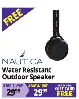 Ocean State Job Lot Nautica water resistant outdoor speaker offer