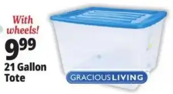 Ocean State Job Lot Gracious Living 21 Gallon Tote offer