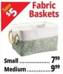 Ocean State Job Lot Fabric Baskets offer