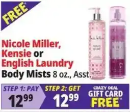 Ocean State Job Lot Nicole Miller, Kensie or English Laundry Body Mists offer