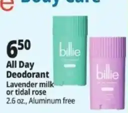 Ocean State Job Lot Billie All Day Deodorant offer