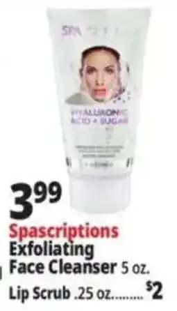 Ocean State Job Lot Spascriptions Exfoliating Face Cleanser offer