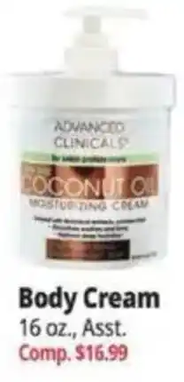 Ocean State Job Lot Advanced Clinicals coconut oil moisturizing cream offer