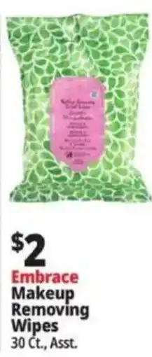 Ocean State Job Lot Embrace Makeup Removing Wipes offer
