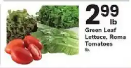 ACME Green Leaf Lettuce, Roma Tomatoes offer