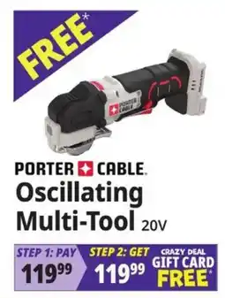 Ocean State Job Lot Porter cable oscillating multi-tool 20v offer
