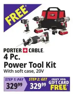 Ocean State Job Lot Porter Cable 4 Pc. Power Tool Kit offer