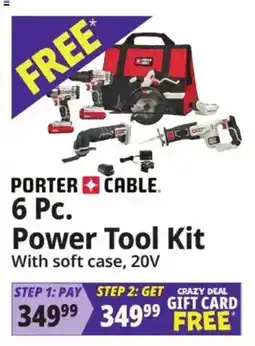 Ocean State Job Lot Porter cable 6 pc. power tool kit offer