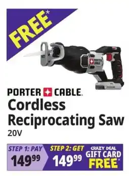 Ocean State Job Lot Porter cable cordless reciprocating saw offer