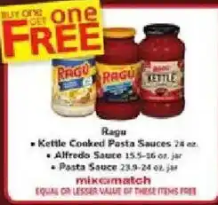 ACME Ragu pasta sauce offer