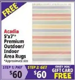 Ocean State Job Lot Acadia premium outdoor indoor area rug offer