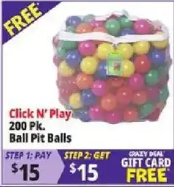 Ocean State Job Lot Click N' Play ball pit balls offer