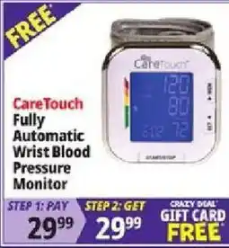 Ocean State Job Lot CareTouch fully automatic wrist blood pressure monitor offer
