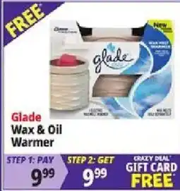 Ocean State Job Lot Glade wax & oil warmer offer