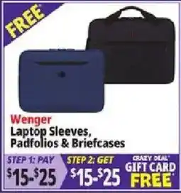 Ocean State Job Lot Wenger laptop sleeves offer
